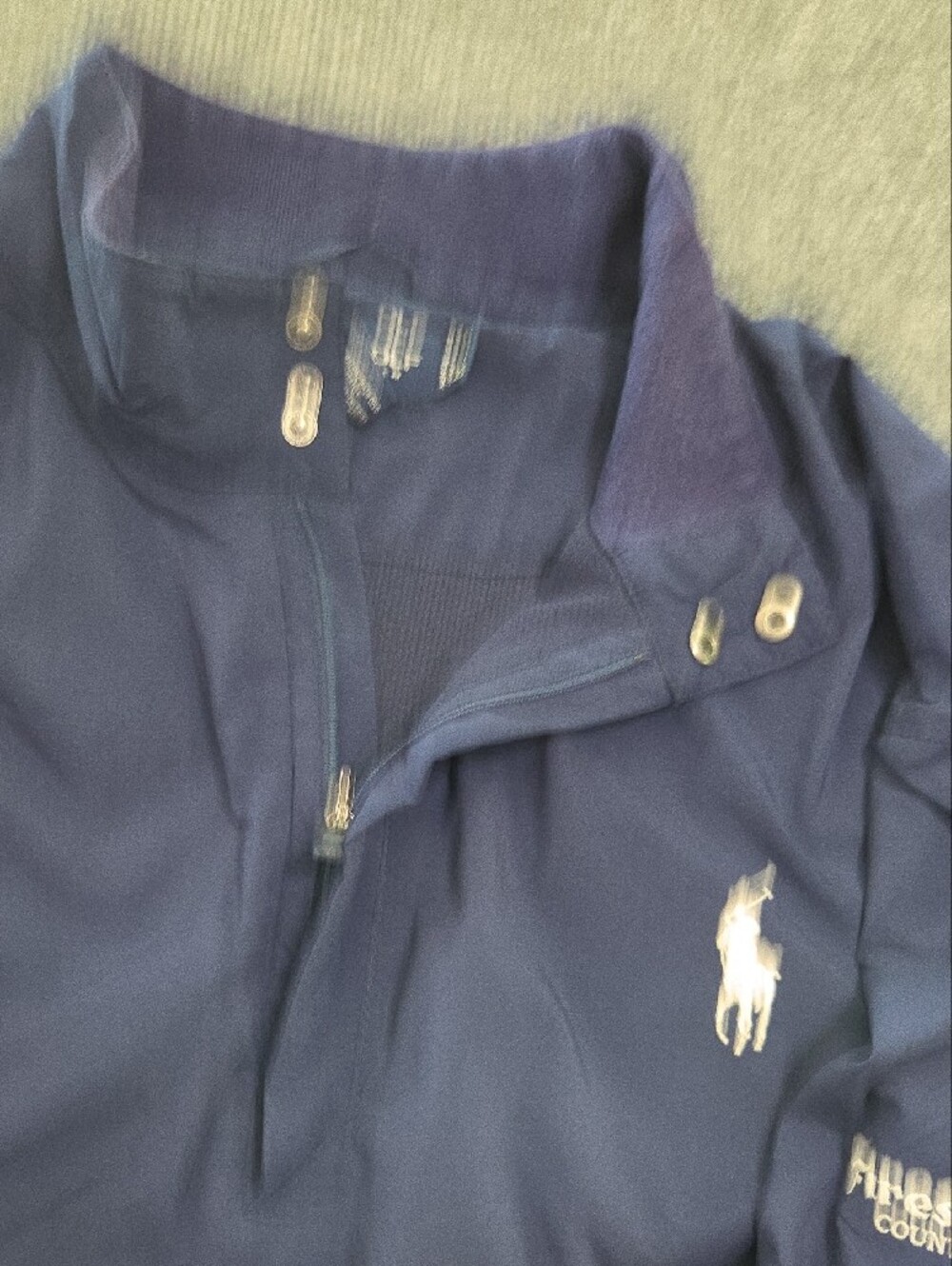 Polo by Ralph Lauren Navy Pullover Windbreaker with White Pony - Picture 5 of 11